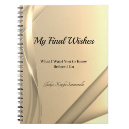 Min bärbara Önskemål Spiral | Golden Glow Anteckningsbok