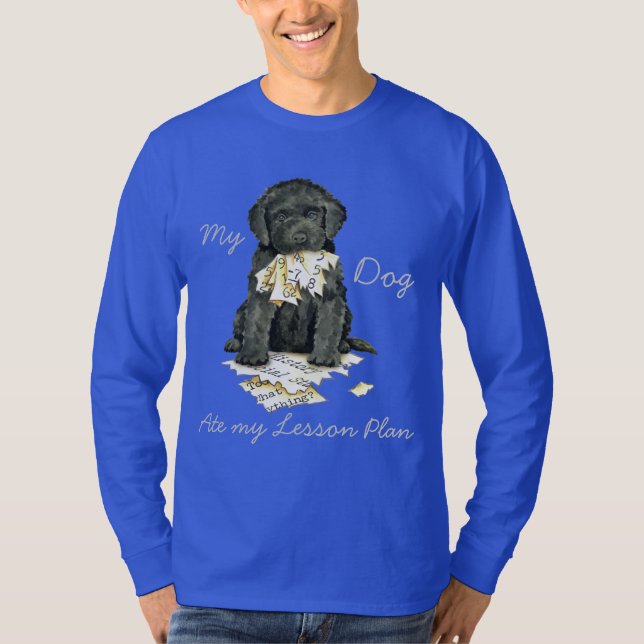 Min Barbet Ate Min lärlingsplan T Shirt (Framsida)