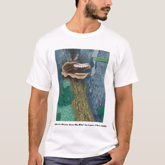 "Min Bark är värre än Min Bita" art T-Shirt (Framsida)