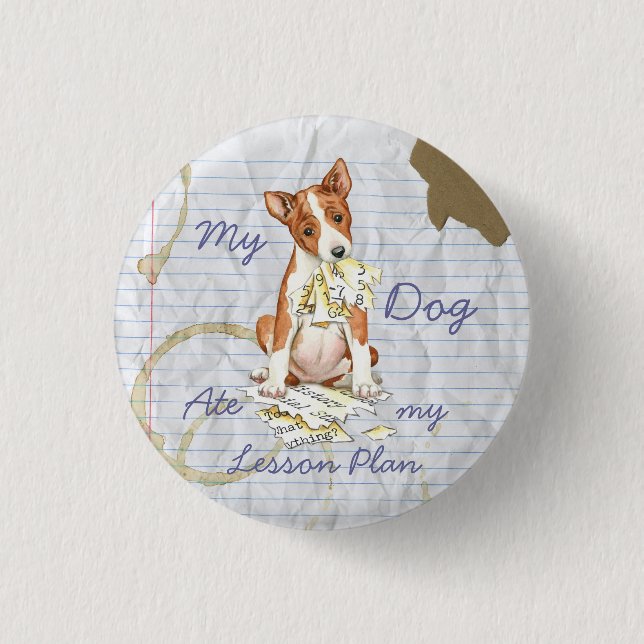 Min Basenji Ate My Lesson Plan Knapp (Framsida)