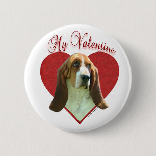 Min Basset Hound Valentine Knapp