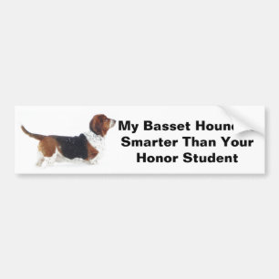 Min Bassethund är mer smart bildekal