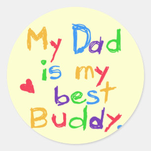 Min bästa Buddy T-shirts och gåvor från Pappa Runt Klistermärke
