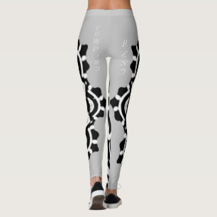 MIN BÄSTA FÖRETAG MANDALA ART I BLACK BLOMMIGT LEGGINGS