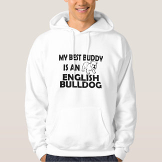Min bästa kompis är en engelsk bulldog hund djur p hoodie