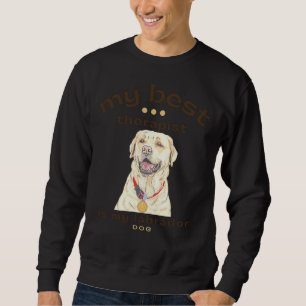Min bästa terapi är Hund Labrador Lång Ärmad Tröja