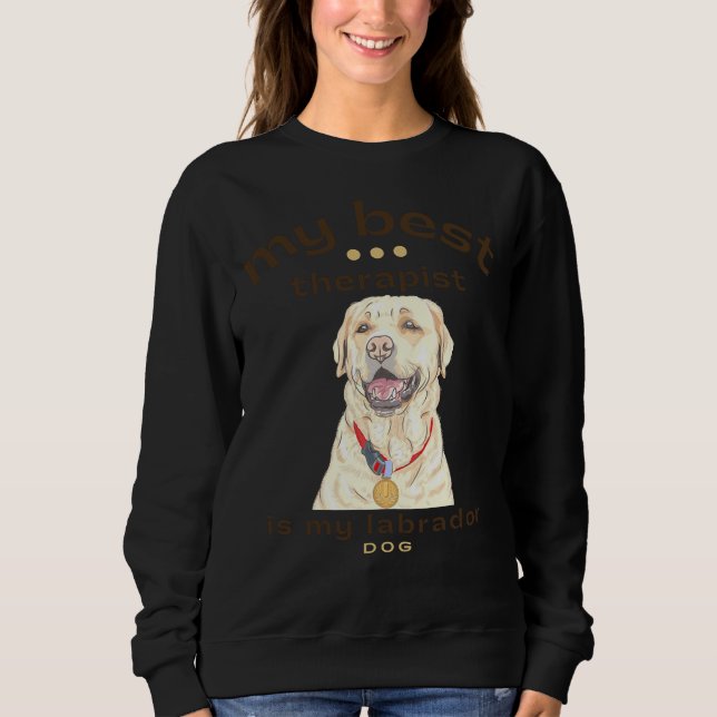 Min bästa terapi är Hund Labrador T Shirt (Framsida)