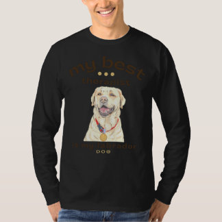 Min bästa terapi är Hund Labrador T Shirt