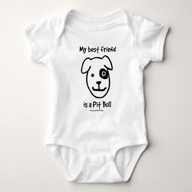 Min bästa vän är en Pit-tjur T Shirt (Framsida)