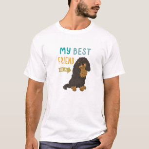 Min bästa vän är en svart Tan Cavalier Kung-cha T Shirt