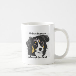 Min bästa vän är enfärg engelskaherde kaffemugg