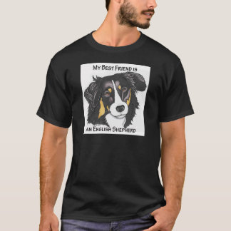 Min bästa vän är enfärg engelskaherde tee shirt
