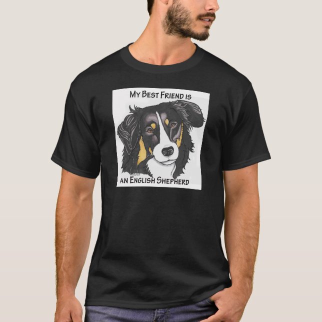Min bästa vän är enfärg engelskaherde tee shirt (Framsida)