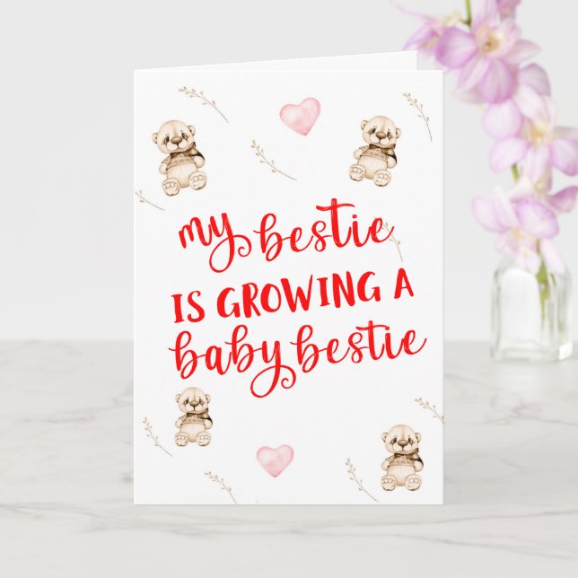 Min bästa vän är gravid Personlig kort (Orkide)