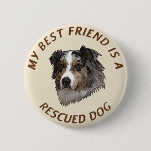 Min bästa vän (Australian shepherd) Knapp