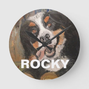 Min bästa vän förföljer stenigt, Bernese bergh Rund Klocka