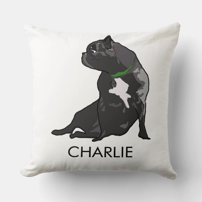 Min bästa vän, fransk bulldog kudde (Framsida)