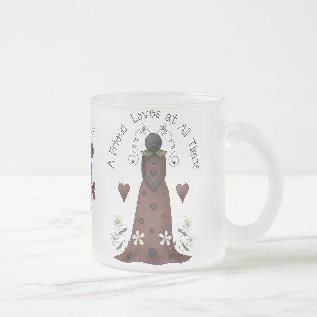 Min bästa vän frostad glasmugg (Höger)