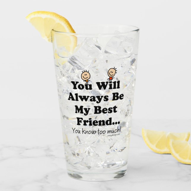 Min bästa vän glaskopp (Framsida Ice)