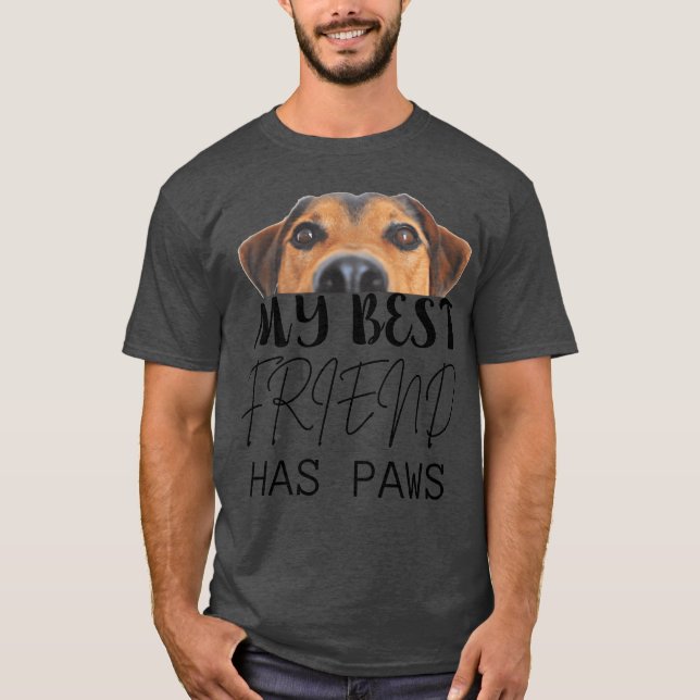 Min bästa vän har ben-vän t shirt (Framsida)