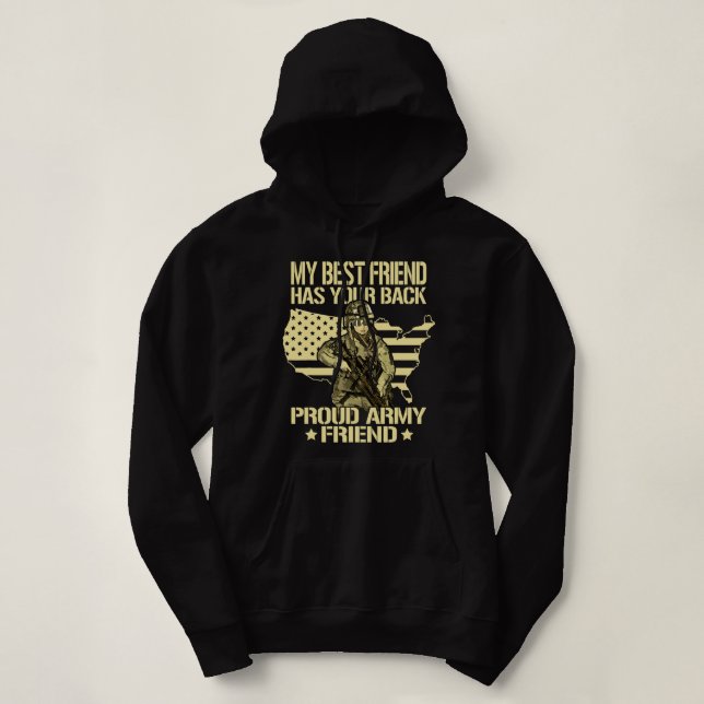Min bästa vän har din 2-amerikanska flaggstolta ar t shirt (Design framsida)