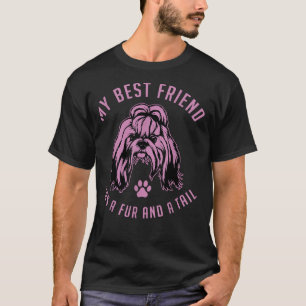 Min bästa vän har Päls och Svan Shih Tzu T Shirt