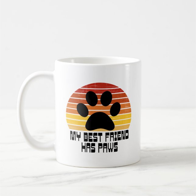 Min bästa vän har tassar kaffemugg (Vänster)