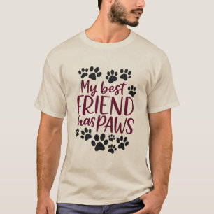 Min bästa vän har tassar Söt husdjursälskare Herr T Shirt
