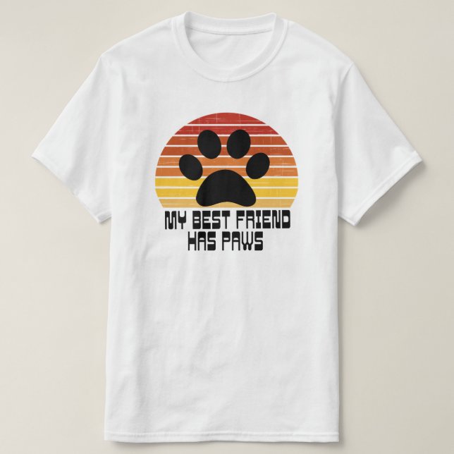 Min bästa vän har Tassar T-Shirt (Design framsida)