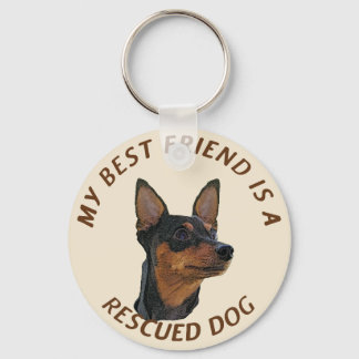 Min bästa vän (Miniature Pinscher) Nyckelring