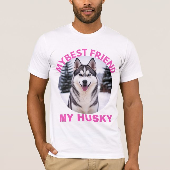 Min bästa vän - mitt husky t shirt (Framsida)