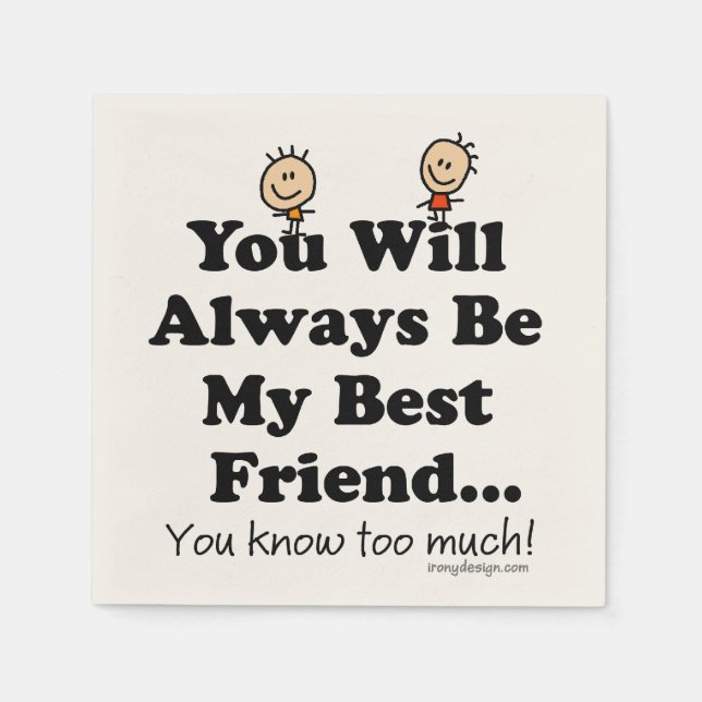 Min bästa vän pappersservett (Framsidan)