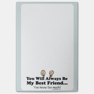 Min bästa vän post-it block