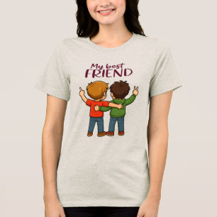 Min bästa vän söta tecknad design Bella Canvas T Shirt