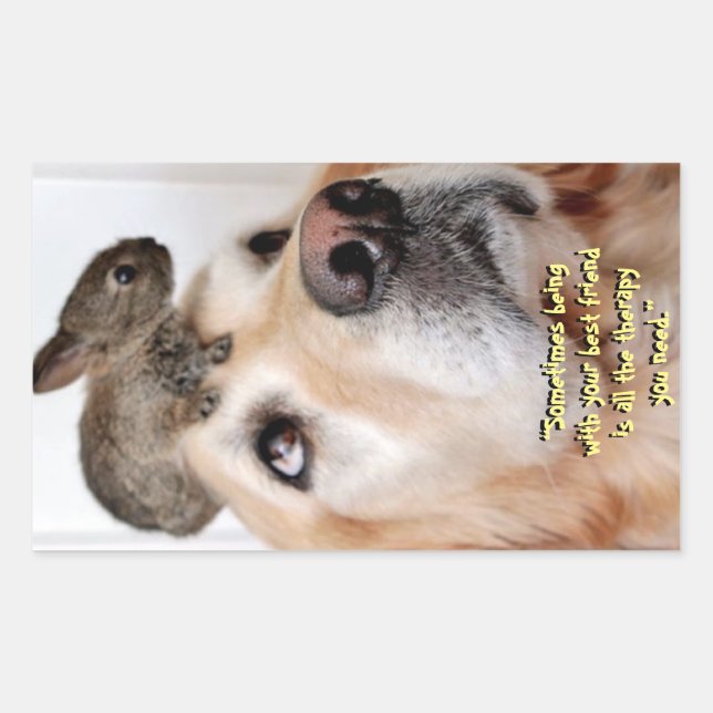 "Min bästa vän"-symbol Rektangulärt Klistermärke (Framsida)