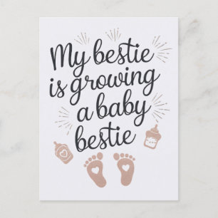 Min bästa vän Uppfostrar En Baby Bästa Vän Rolig G Vykort