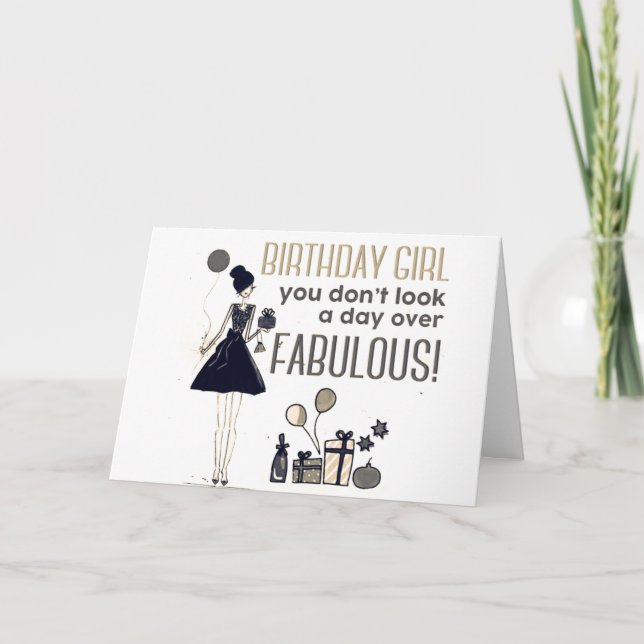 MIN BÄSTA VÄNND ÄR *FABULÖS** BIRTHDAY KORT (Framsida)