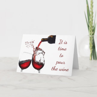 *MIN BÄSTA VÄNNS BIRTHDAY **POUR VIN* KORT