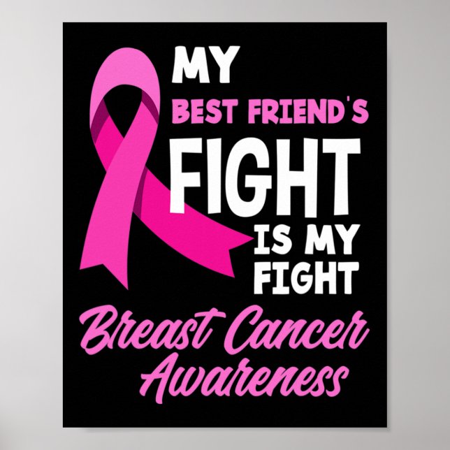 Min bästa väns kamp är min kamp bröstcancer A Poster (Framsidan)