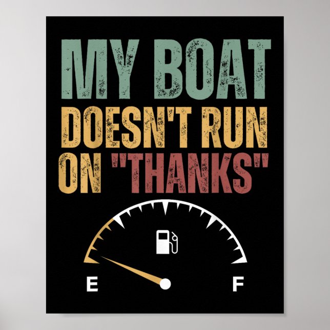 Min båt körs inte på tack motorbåtskapten Fu Poster (Framsidan)