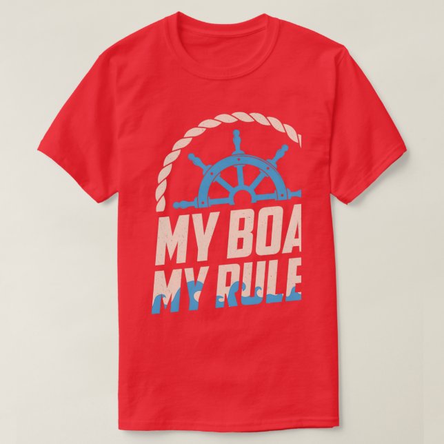 Min båt min Regler-slynga båt T Shirt (Design framsida)