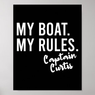 Min Båt Mina Regler Kapten Curtis Personlig Boati Poster