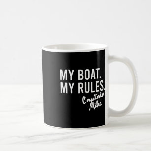 Min Båt Mina Regler Kapten Mike Personlig Fritidsb Kaffemugg