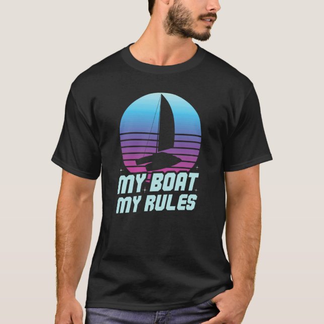 Min båt mina regler Katamaran segling  1 T Shirt (Framsida)