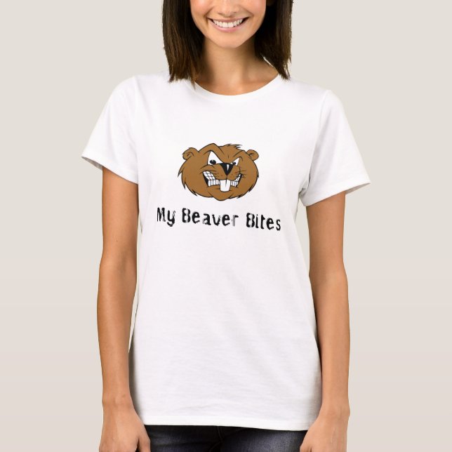 Min bäver biter T-tröja T-shirt (Framsida)