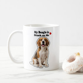 Min Beagle Är Klistrad På Mig Hundälskare Kaffemugg