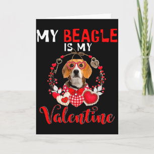 Min Beagle är min Alla Hjärtans Dag - Kul rolig hu Kort