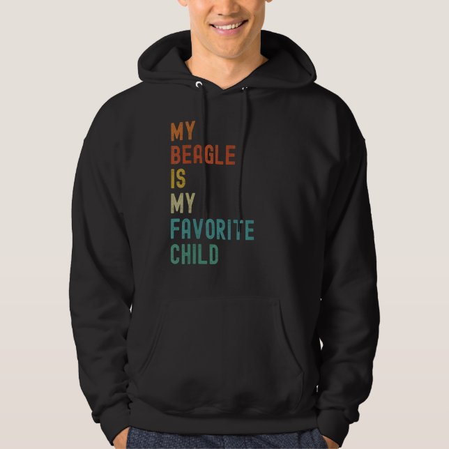 Min beagle är min favorit. Rolig hund Älskare, bar Hoodie (Framsida)