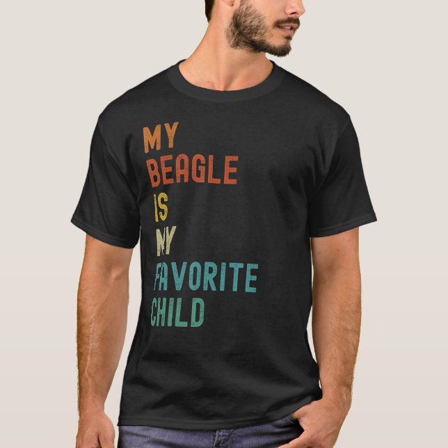Min beagle är min favorit. Rolig hund Älskare, bar T Shirt (Framsida)