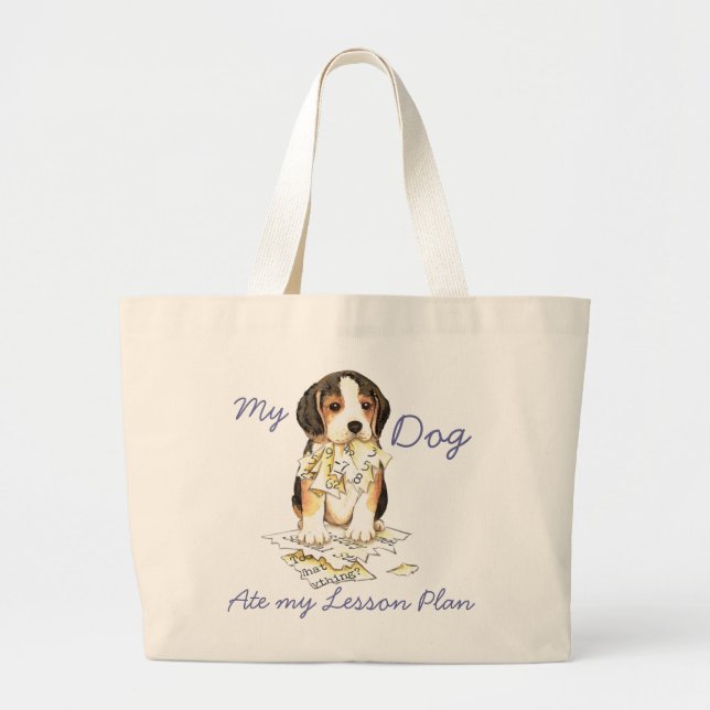 Min Beagle åt min kurs planerar Jumbo Tygkasse (Framsidan)